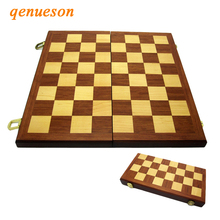 High Quality 38cm*38cm Folding Wooden Chess Set Solid Wood Chessboard Box No Magnetic And Chess Pieces Entertainment Board Games 2024 - buy cheap