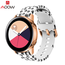 20mm Silicone Watchband for Samsung Galaxy Watch Active 42mm S2 Huami Amazfit Bip Leopard Printing Bracelet Band Strap Correa 2024 - buy cheap
