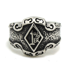 Hot Selling 1% Biker Cool Ring 316L Stainless Steel Top Quality Fast Shipping New Biker Style 1%  Ring 2024 - buy cheap