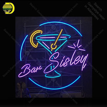 Bar Sisley cocktail Neon Sign Neon Bulbs sign Iconic Beer Bar Pub Club light Lamps Sign shop display advertise enseigne lumine 2024 - buy cheap