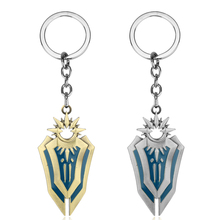 dongsheng Iron Solari Leona Shield League of L egends LOL Weapon Metal Keyring Keychain Metal Alloy Key Chain Ring -50 2024 - buy cheap