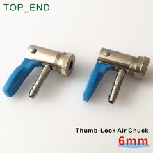 Sold by Pair (2pcs),6mm,Thumb-Lock Air Chuck For Motor Vehicles,Tyre Inflating Clip-on Quick Connector,Finish: Nickle Plated 2024 - buy cheap