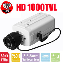 Vanxse CCTV 3.5-8mm Auto IRIS Varifocal Zoom Lens 1/3 SONY Effio CCD 1000TVL/960H CCTV Security BOX Camera 2024 - buy cheap