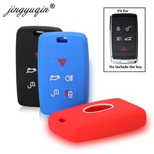 jingyuqin 2018- Silicone Car Key Case Cover For Land Rover Discovers 4 5 Range Rover Evoque Freelander 2 Velar fit Jaguar E-Pace 2024 - buy cheap