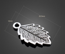 100pcs Antique Silver Small Leaves Pendants Jewelry Charms-DIY Findings Necklace Bracelet Metal Fashion Accessories 22.5mmX12mm 2024 - buy cheap