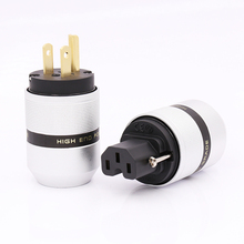 Hi End Gold Plated US AC Power Plug HIFI Audio Grade Copper US plug & IEC DIY Power Cord Cable 2024 - buy cheap