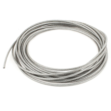 Steel PVC Coated, Flexible Steel Wire Rope 5mm Dia Cable 10 Meters Transparent + Silver 2024 - buy cheap