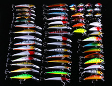 56PCS Minnow Crankbait Set Mixed Size Fishing Lures Kit Artificial Hard Bait Wobblers Pesca Swimbait Fishing Tackle 2024 - buy cheap