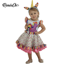 Kid Costume For Christmas Girls Unicorn Costume Toddler Unicorn Dress For Halloween Cosplay Birthday Dresses For Little Girl 1-3 2024 - buy cheap