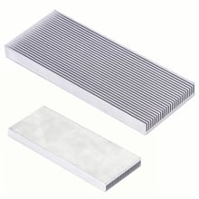 Nuevo disipador de calor de aluminio, práctico disipador de calor de aluminio, juego de disipador de calor de refrigeración para Transistor de potencia LED IC 100x41x8mm 2024 - compra barato