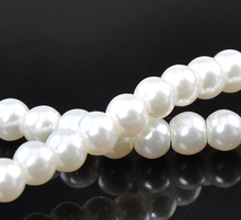 DoreenBeads White Glass imitation pearls Round Beads 6mm Dia. 82cm length, sold per lot of 5 Strands (B08874), yiwu 2024 - buy cheap