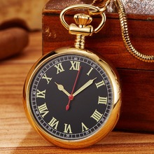 Роскошные уникальные золотые светящиеся Механические карманные часы для мужчин и женщин брелок цепь Изысканная скульптура медь автоматические карманные часы подарок 2024 - купить недорого