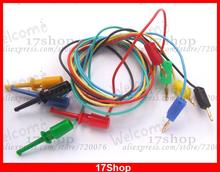15PCS 5 Colors Gilded 2.0mm banana plug to Test Hook Clip 50CM Cable for Probes 2024 - buy cheap