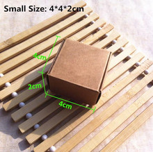 100Pcs/Lot-4*4*2cm Aircraft Cardboard Pack Boxes Smart Little Sized Craftwork Gift Fastener Ear Rings Kraft Paper Storage Box 2024 - buy cheap