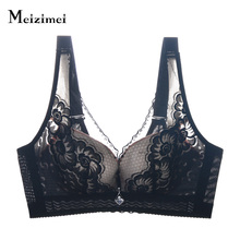 Meizimei sutiã feminino rendado, sensual, sem costas, bralette rendado profundo, lingerie sexy 3/4, sutiã taça 202 2024 - compre barato