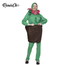 Женский костюм с цветочным горшком reenecho, костюм на Хэллоуин, карнавальный костюм на карнавал, вечеринку, для ролевых игр 2024 - купить недорого