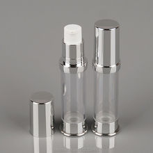 Bomba de loção airless de prata 15ml 20ml 30ml, garrafa de embalagem de essência cosmética, garrafa de vácuo de tampa de prata, 30 tamanhos 2024 - compre barato