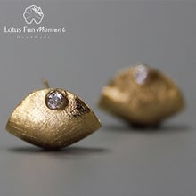 Lotus весело момент реального 925 пробы серебро Природный циркония Модные украшения Творческий Сумочка Дизайн серьги best подарок 2024 - купить недорого