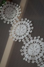 10 Yards Off White Guipure Lace Trim With Snowflakes Venise Lace Trim With Round Floral Patterns Premium French Lace Trim 2024 - buy cheap