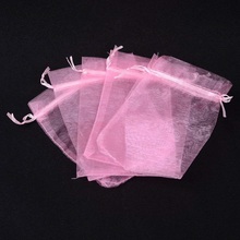 50 шт., 7x9, 9x12, 10x15, 13x18 см, розовые сумки из органзы, упаковка для ювелирных изделий, сумки для свадебной вечеринки, подарочные пакеты, 55 2024 - купить недорого