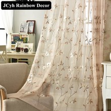 European Style Blinds Embroidered Tulle Curtains For Living Room Modern Sheer Window Curtain For Bedroom Kitchen Voile Drapes 2024 - buy cheap