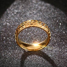Бесплатная гравировка 6 мм штемпелюя шиномонтаж кольца из нержавеющей стали-серебро, золото 2024 - купить недорого