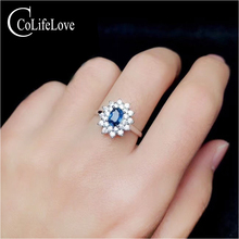 CoLife-anillo de compromiso de zafiro Natural de 100%, joyería de zafiro de plata de 0,5 quilates, joyería de zafiro de plata 925 sólida 2024 - compra barato