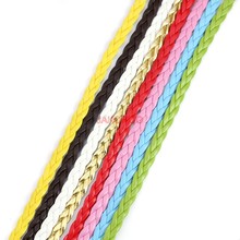 JAKONGO-cuerda trenzada de cuero PU para collar y pulsera, cordón plano colorido de 5M y 5mm para abalorios, accesorios de joyería DIY 2024 - compra barato