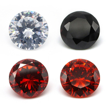 Pedras preciosas sintéticas para venda 5a 1000 2. 1.50mm redondas brancas zircônia cúbica, roxo, azeitona, granate 2024 - compre barato