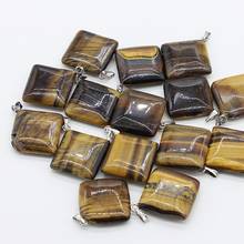 QianBei Free 30pcs Natural Tiger Eye Square Loose Spacer Stone Beads Charm Making Bracelet Necklace Pendant Jewelry Bulk 2024 - buy cheap