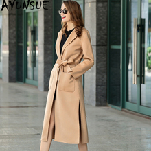 Double-sided 100% Wool Coat Women Clothes 2019 Long Jacket Spring Autumn Ladies Coats Overcoat Abrigos Mujer Elegante KJ2824 2024 - buy cheap