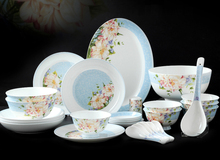 28 Uds de china de hueso coreano de vajilla azul vintage floral de cerámica japonés bento cajas de placa y de accesorios de cocina 2024 - compra barato