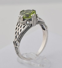 Double tenth ancient silver jewelry in a carnival for European women elegant palace wind 925 silver series peridot rings 2024 - buy cheap