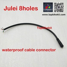 Julei-cable impermeable hembra para bicicleta eléctrica, Conector de extensión, 3 agujeros, 24cm, 2 uds. 2024 - compra barato