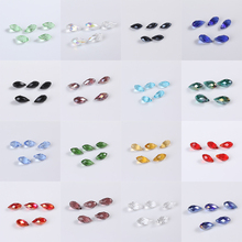 100pcs 6x12MM Clear Oval Faceted Czech Crystal Beads With Hole Briolette Teardrop Glass Beads For Jewelry Making DIY 2024 - buy cheap