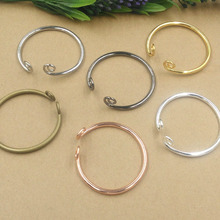 Open Cuff Bangle Settings Blank Bases Metal Brass Smooth Bracelet Findings DIY Making Multi-color Plated 2024 - buy cheap