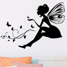 Butterflies And Fairies Removable Wall Stickers for Kids Room Nursery Girls Bedroom Art Decor Vinyl Decals Babies Room L900 2024 - buy cheap