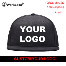 WarBLade-Gorro con logotipo impreso ajustable, gorra de Hip Hop con logotipo impreso, Color sólido, 10 unidades por lote 2024 - compra barato