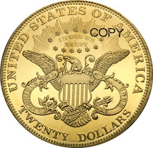 1897 1897 s United States 20 Dollars Liberty Head Double Eagle with motto TWENTY DOLLARS Brass Metal Copy Coins 2024 - buy cheap