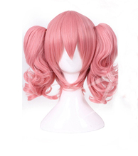 High Quality Anime Inu x Boku SS Roromiya Karuta Short Pink Ponytails Heat Resistant Cosplay Costume Wig + Free Wig Cap 2024 - buy cheap