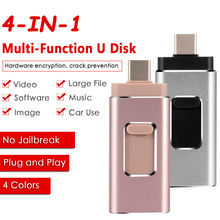 4 in 1 Type-c OTG USB Flash Drive USB 3.0 Pendrive 32GB USB 128GB Memory Stick For iPhone Android PC 256 GB 2024 - buy cheap