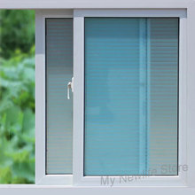 Наклейка на окно конфиденциальности, синие искусственные жалюзи, стеклянная наклейка, матовый непрозрачный, ванная комната, балкон, раздвижная дверь, домашний декор 80*200 см 2024 - купить недорого