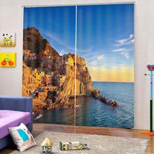 customize 3d curtains Sea building kitchen curtain living room bedroom blackout curtains Window decoration 2019 2024 - buy cheap