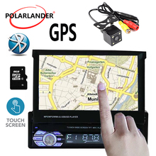 Radio con GPS para coche, reproductor de vídeo estéreo, 1 din, 7 pulgadas, Bluetooth, MP5, TF, FM, USB, con/sin cámara trasera, Mirror Link, cassette 2024 - compra barato
