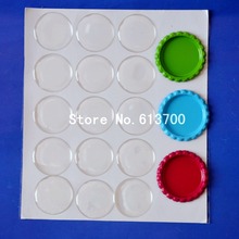 Free Shipping 1000 Pcs 1 Inch Clear Epoxy  3D circle stickers Epoxy Domes Resin Stickers +1000 pcs bottle caps For DIY Jewelry 2024 - buy cheap
