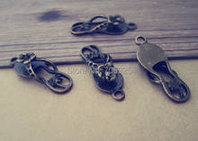 25pcs Antique bronze slippers Pendant Charms accessories 10mmx29mm 2024 - buy cheap