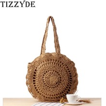 Bolsa de ombro redonda simples zcy92, bolsa de mão com gancho flor para praia de verão feminina 2019 2024 - compre barato