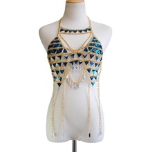 New Hot Sale Body jewelry Acrylic gem Necklace Sexy Women Camisole handmade Luxury Crystal Waist Chain beach party Body Jewelry 2024 - buy cheap