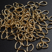 FLTMRH 50pcs 0.7mm*5mm*4mm Wholesale  antiqueer oval Open Metal Jump Rings Jewelry Findings for DIY 2024 - buy cheap