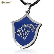 Bahamut A Song of Ice and Fire Game of Thrones The House of Stark Wolf Badge Necklace Pendant Titanium Steel Jewelry 2024 - buy cheap